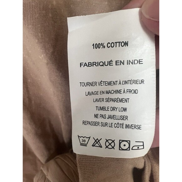 Chelsea Deboer Women's Brindle Distressed Tee Brown Beige Size Small - Picture 8 of 8